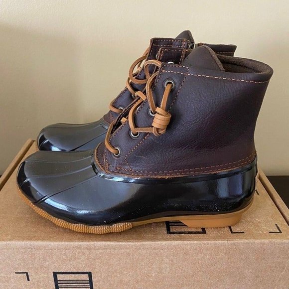 Sperry Shoes - Sperry Womens Saltwater Boots, Tan/Dark Brown